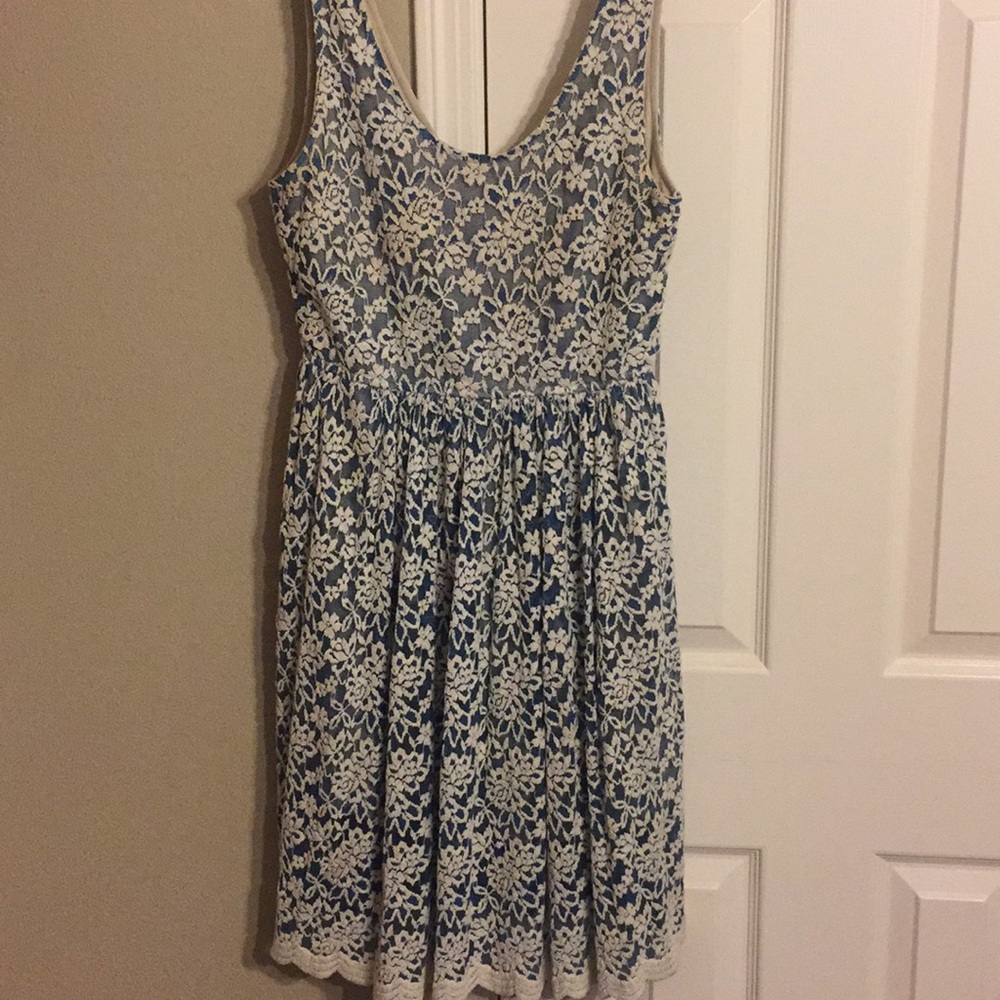 Blue lace dress